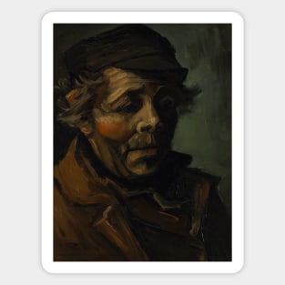 Head of a Peasant by Vincent van Gogh Magnet